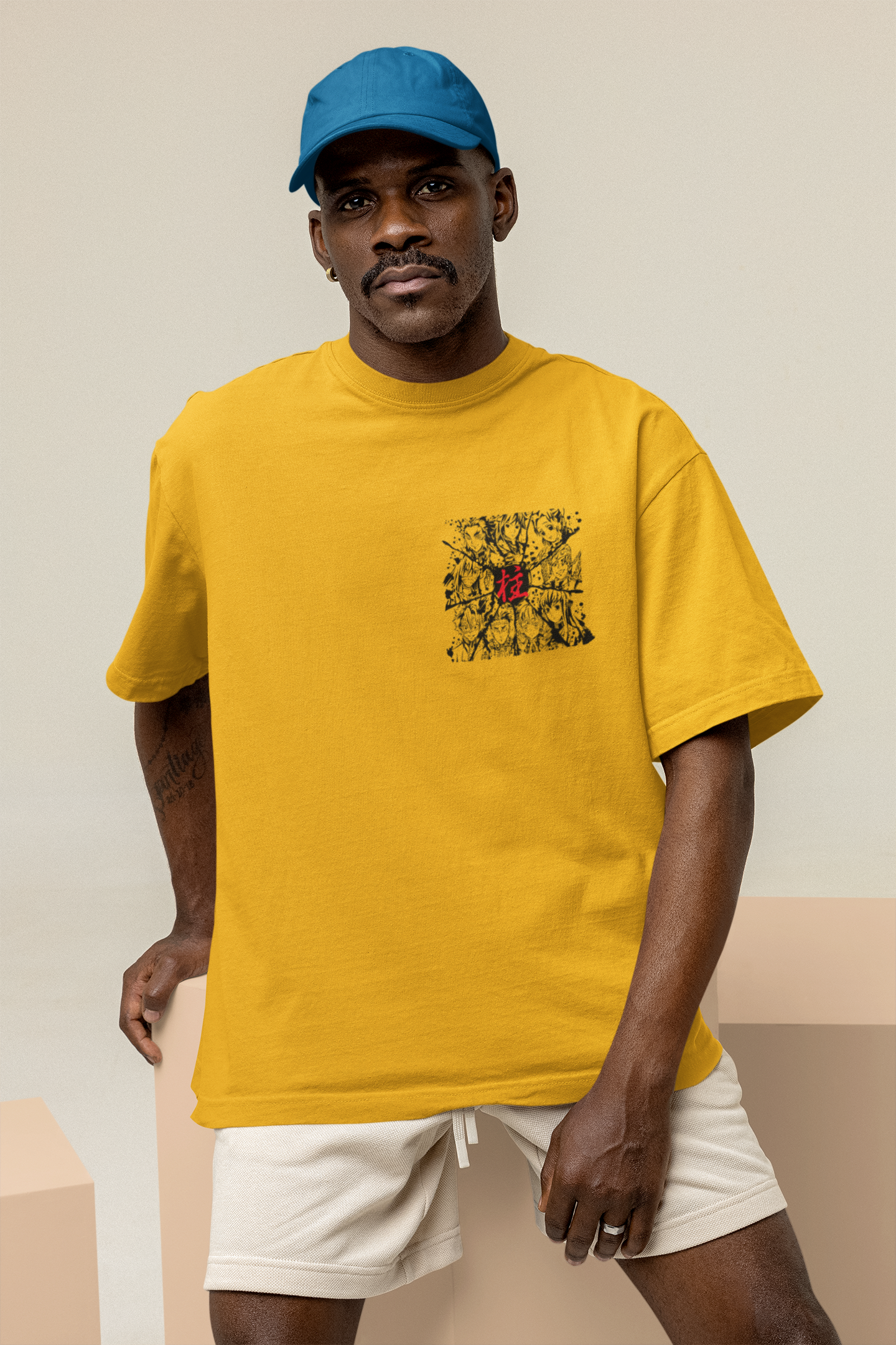 DEMON SLAYER – YELLOW OVERSIZED T-SHIRT