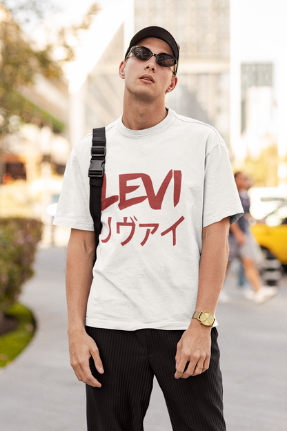 ATTACK ON TITAN LEVI ANIME - MEN'S OVERSIZED T-SHIRT