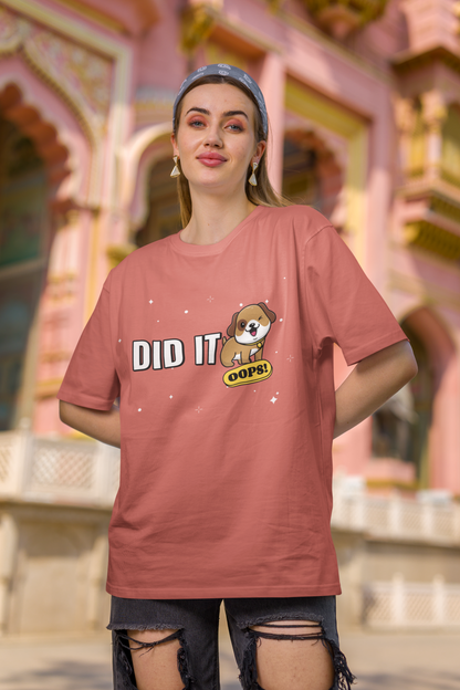 DID IT. OOPS! – WOMEN'S OVERSIZED T-SHIRT