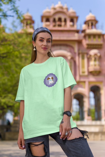 DOG ICON – MINT WOMEN'S OVERSIZED T-SHIRT