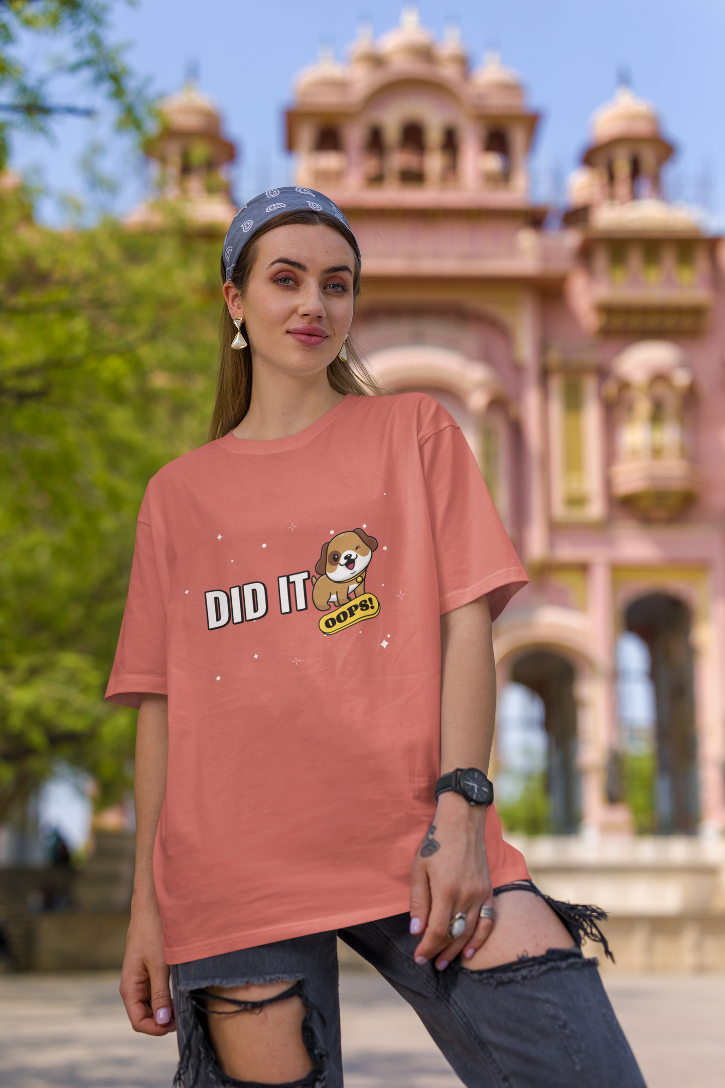 DID IT. OOPS! – WOMEN'S OVERSIZED T-SHIRT