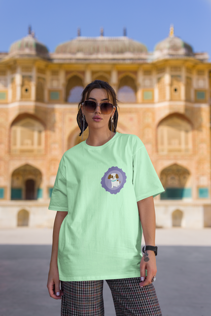 DOG ICON – MINT WOMEN'S OVERSIZED T-SHIRT