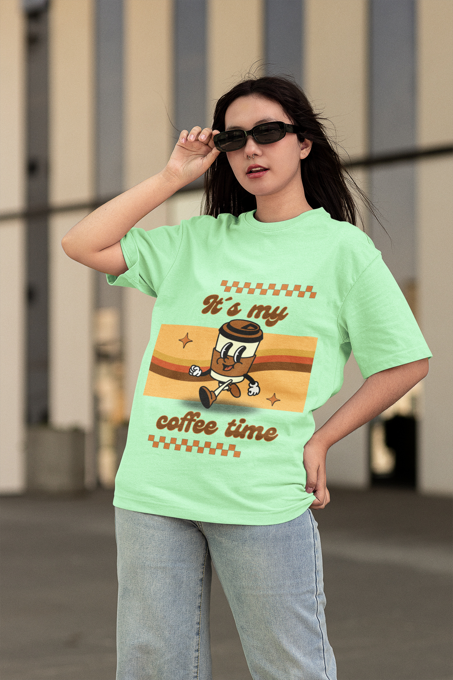 IT'S MY COFFEE TIME – OVERSIZED UNISEX T-SHIRT